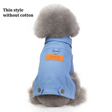 Charger l'image dans la galerie, Luxury Winter Dog Jacket Puppy Dog Clothes Pet Outfits Dog Denim Coat Jeans Costume Chihuahua Poodle Bichon Pet Clothing 35S1