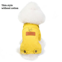 Charger l'image dans la galerie, Luxury Winter Dog Jacket Puppy Dog Clothes Pet Outfits Dog Denim Coat Jeans Costume Chihuahua Poodle Bichon Pet Clothing 35S1