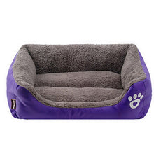 Charger l'image dans la galerie, S-3XL Fleece Dog Bed Paw Pattren Waterproof Bottom Pet Sofa Mat Warm Dog Beds For Large Dogs Dropshipping cama perro