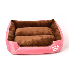 Charger l'image dans la galerie, S-3XL Fleece Dog Bed Paw Pattren Waterproof Bottom Pet Sofa Mat Warm Dog Beds For Large Dogs Dropshipping cama perro