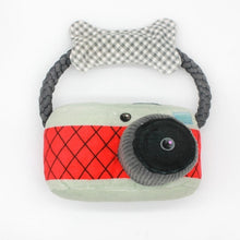 Charger l'image dans la galerie, Dog Chew Toy Interactive Squeaky Camera Shape Teeth Cleaning Molar Toys for Puppy Aggressive Bite Resistant Plush Cotton