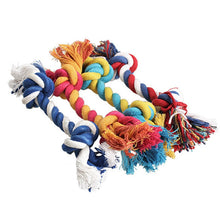 Charger l'image dans la galerie, 1 pcs Pets dogs pet supplies Pet Dog Puppy Cotton Chew Knot Toy Durable Braided Bone Rope 15CM Funny Tool (Random Color )