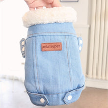 Charger l'image dans la galerie, Luxury Winter Dog Jacket Puppy Dog Clothes Pet Outfits Dog Denim Coat Jeans Costume Chihuahua Poodle Bichon Pet Clothing 35S1