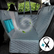 Charger l'image dans la galerie, Dog Car Seat Cover View Mesh Waterproof Pet Carrier Car Rear Back Seat Mat Hammock Cushion Protector With Zipper And Pockets